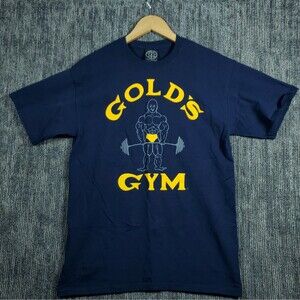 Men's Golds Gym Bodybuilding Weightlifting shirt Medium Blue
